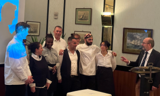 Gastronom Dirk Hilbig (links im Bild) und sein Team